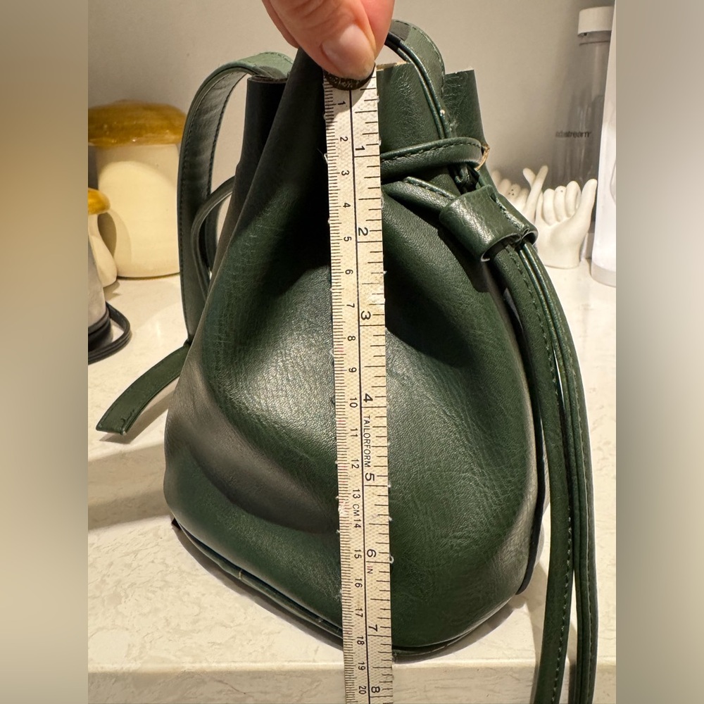Green Faux Leather Bucket Bag - Picture 15 of 15